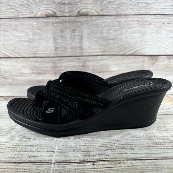 Skechers Cali Womens Size 7.5 Rumblers Beautiful People Wedge Sandals - Picture 1 of 10